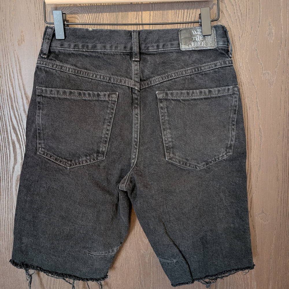 FP Black Denim Cutoff Jorts